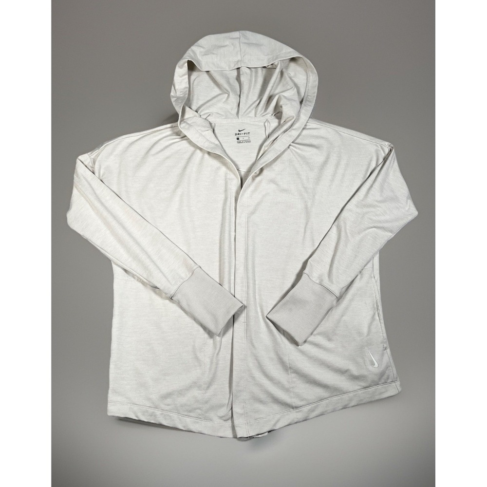 Nike Yoga Core Essential Hoodie Womens S Lightweight Cardigan Athleisure Cover